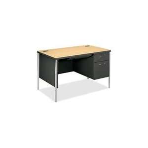   Mentor Series Right Pedestal Desk   Maple / Charcoal Finish: Office