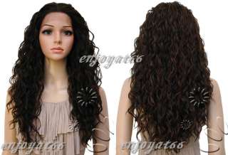 Deep Wave #1B/30 Hi Temp Synthetic Lace Front Wigs w/ weft back Free 