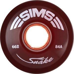Sims Street Snake 66mm 84a Red Skateboard Wheels (Set Of 4)  