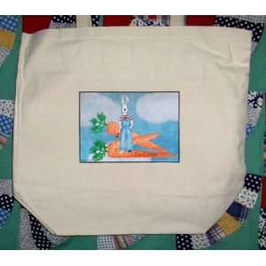  Eat Carrots Large Canvas Tote 