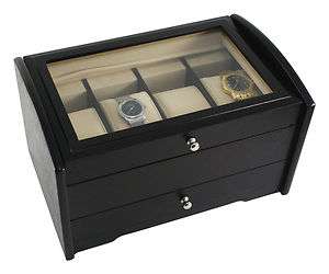Jewelry Wood watch case box storage display showcase  