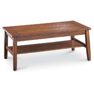   Enterprises Rustic Plank Coffee Table in Brown: Furniture & Decor