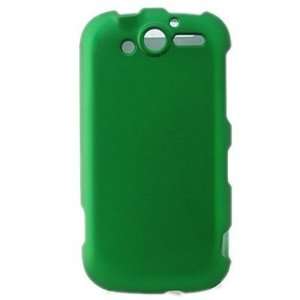 HTC myTouch 4G Green Rubberized Hard Case Cover Protector + LCD Screen 