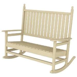  Polywood Trade Wind Double Rocker in Sand Patio, Lawn 