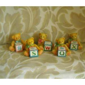  Cherished Teddies Bear with Number 6 Block