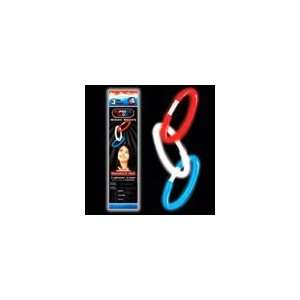  Red, White & Blue Glow Bracelets Retail 3 Pack Health 