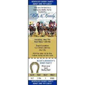  Kentucky Derby Theyre Off Party Ticket Invitation