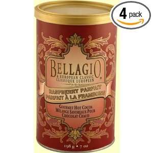 Bellagio Raspberry Parfait Cocoa, 7 Ounce (Pack of 4)  