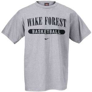  Nike Wake Forest Demon Deacons Ash Basketball T shirt 
