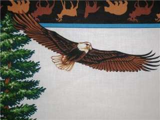 New Moose Fabric Panel Animals Wildlife Eagle Bird  