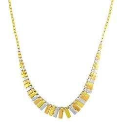 14k Tri color Gold Cleopatra Necklace  Overstock