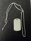 PERSONALIZED DOG TAG HEAVY SILVER PLATED necklace chain & velvet bag 