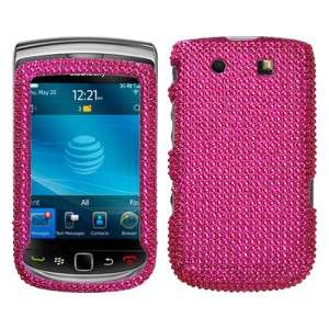 Hot Pink Crystal Bling Case Cover BlackBerry Torch 9800  
