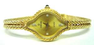 Vintage 14K Concord DIAMOND DIAL Quartz Ladies Watch  