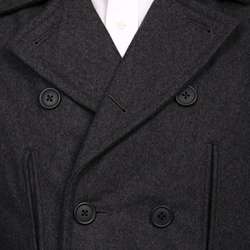 Kenneth Cole New York Mens Double Breasted Wool Blend Coat 