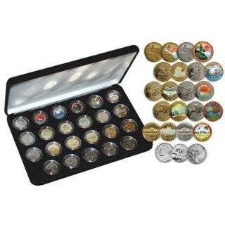  1999 2009 Colorized State Quarter Set in Box Everything 
