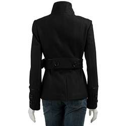 Marvin Richards Short Belted Miliarty Wool Jacket  
