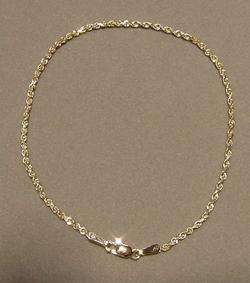 5MM SOLID 14K YELLOW GOLD DIAMOND CUT ROPE ANKLET 10  