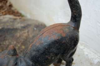 HUBLEY ARCHED BACK BLACK CAT HALLOWEEN CAST IRON DOORSTOP  