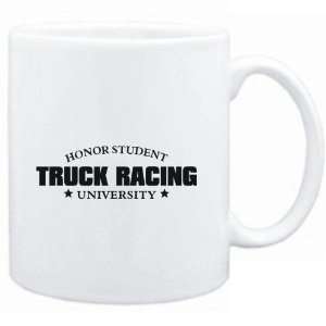  Mug White  Honor Student Truck Racing University  Sports 