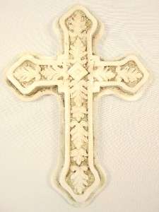   engraved design wall large Cross 7 dusty cream color New  