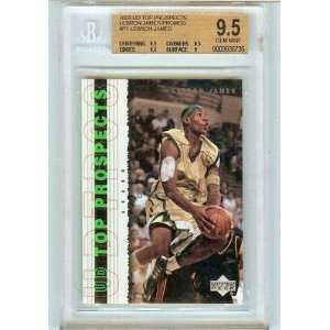  LEBRON JAMES 2003 UPPER DECK, #P1, TOP PROSPECTS PROMO CARD BGS 9.5 