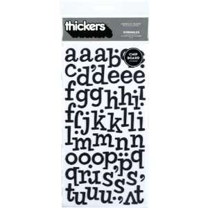   Crafts Thickers Glitter Chipboard Letter Stickers, Sprinkles Black