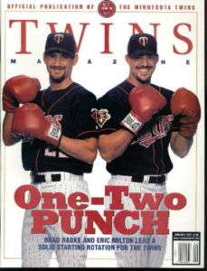 2001 Twins vs Astros Game Program Eric Milton & Brad Radke on Cover 