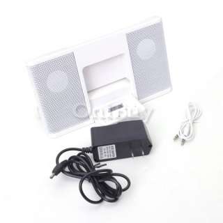 Loud Stereo Speaker Dock for iPod iPhone 3G/4G MP3 MP4 Free Shipping 