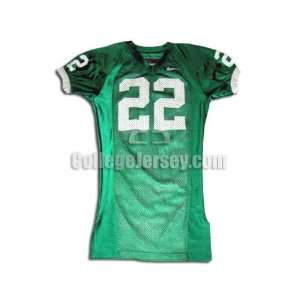  Green No. 22 Game Used Miami Nike Football Jersey Sports 