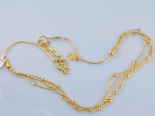 Gurhan 24kt Triple Strand Gold Beaded Necklace  