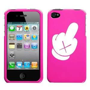   disney mickey mouse glove middle finger on shocking pink phone cover