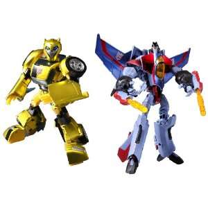 Japanese Transformers Animated   Bumblebee Vs. Starscream  Toys 