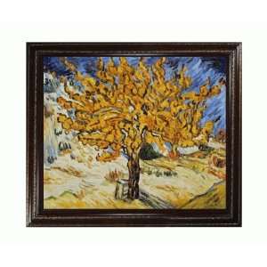   Tree with Heritage Wood Frame   Cherry Finish/Gold Trim   26 X 30