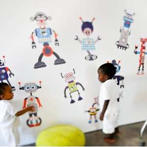  Build A Bot Fabric Wall Decals