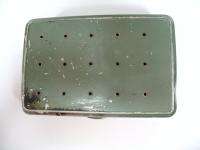 NICE OLD VINTAGE METAL FLY TACKLE BOX FOR FLIES LURES BAITS  