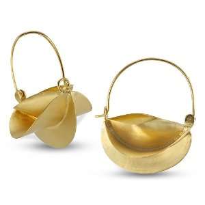  24K Gold Plated Sterling Silver Tulip Earrings: CleverEve 
