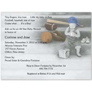  Little Sport Baby Shower Invitations   Set of 20 Baby