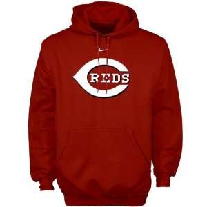  Nike Cincinnati Reds Red Pre Game Hoody Sweatshirt: Sports 
