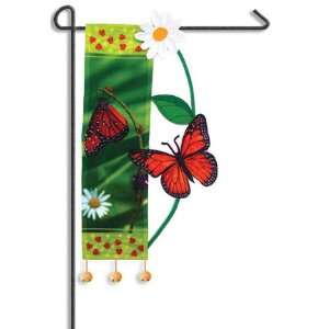  Butterflies 3D Effect Art Garden Flag Banner 13x18: Patio 