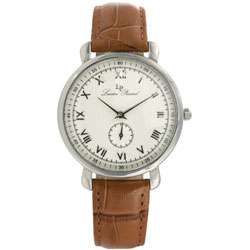 Lucien Piccard GTS Stainless Steel Brown Strap Watch  Overstock
