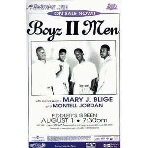  Boyz II Men Mary J. Blige Original Concert Poster 1995 