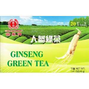   : ALL NATURAL Ginseng Green Tea   20 Tea Bags: Health & Personal Care