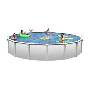   Warranty 15ft Round 52 Aluminum Above Ground Pool with 6 Top Seat