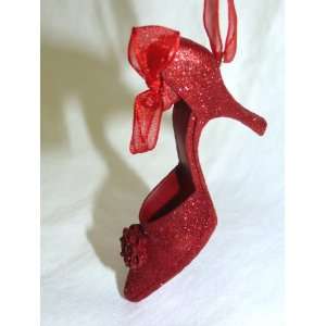 Red Glittered Stiletto Heel Dress Shoe Ornament   Not Just a Christmas 