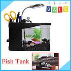 Mini USB LCD Desktop Fish Tank Aquarium and barrel two in one useful