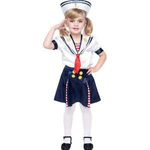    Childrens Toddler Sailor Girl Costume (Size:3 4T): Toys & Games