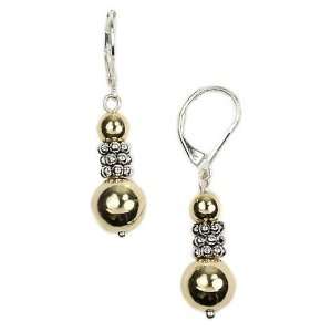  Napier Two−Tone Beaded Drop Earrings Jewelry