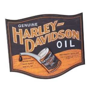  Harley Davidson® Oil Can Pub Wood Wall Sign. Retro H D 