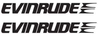 EVINRUDE Outboard Boat Motor Decals / Stickers Set of 2  